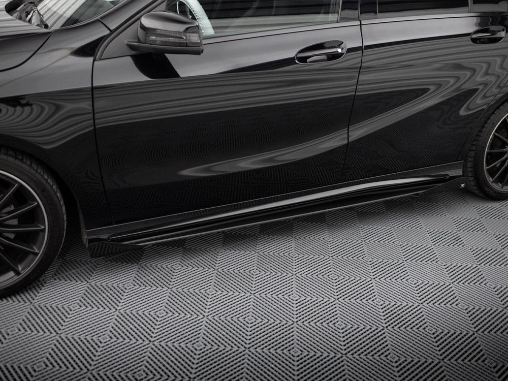 Street PRO Side Skirts Diffusers + Flaps compatible with Mercedes-Benz A AMG Line W176 Facelift