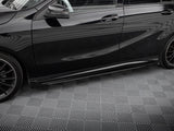 Street PRO Side Skirts Diffusers + Flaps compatible with Mercedes-Benz A AMG Line W176 Facelift