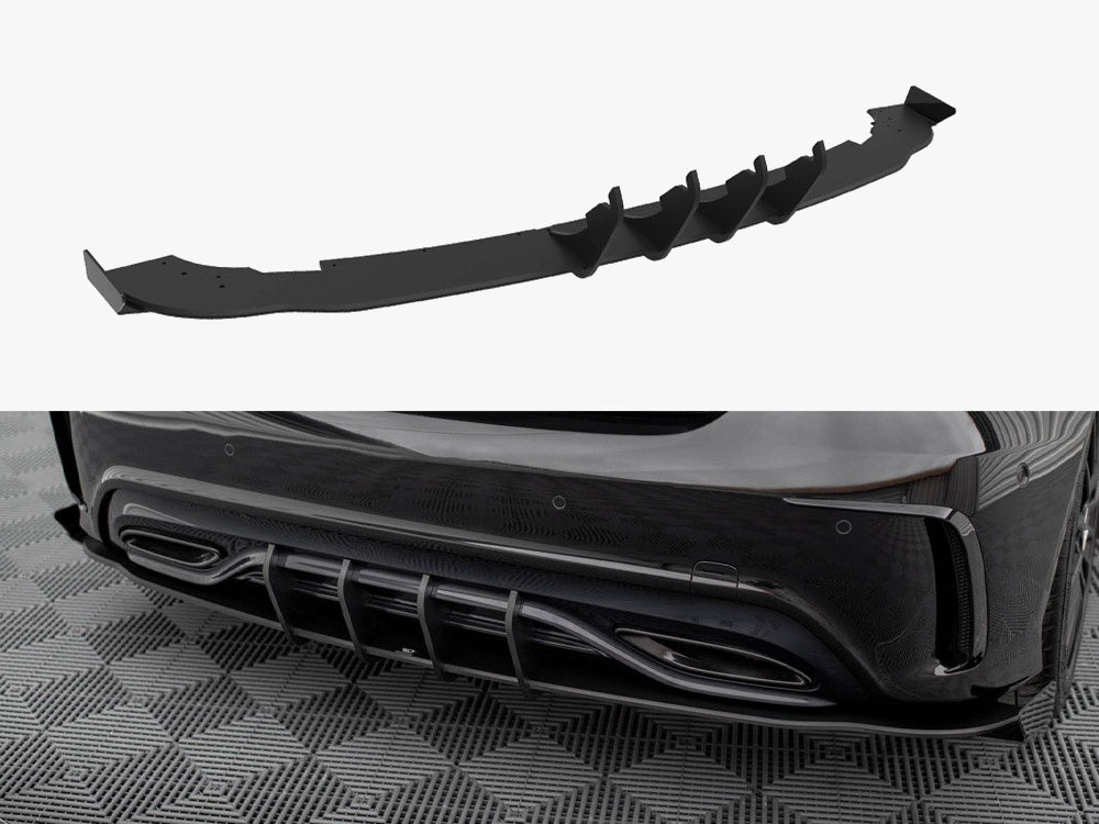 Street PRO Rear Diffuser + Flaps compatible with Mercedes-Benz A AMG Line W176 Facelift