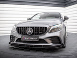 Street PRO Front Splitter + Flaps compatible with Mercedes-AMG C43 Coupe / Cabrio C205 Facelift / A205 Facelift