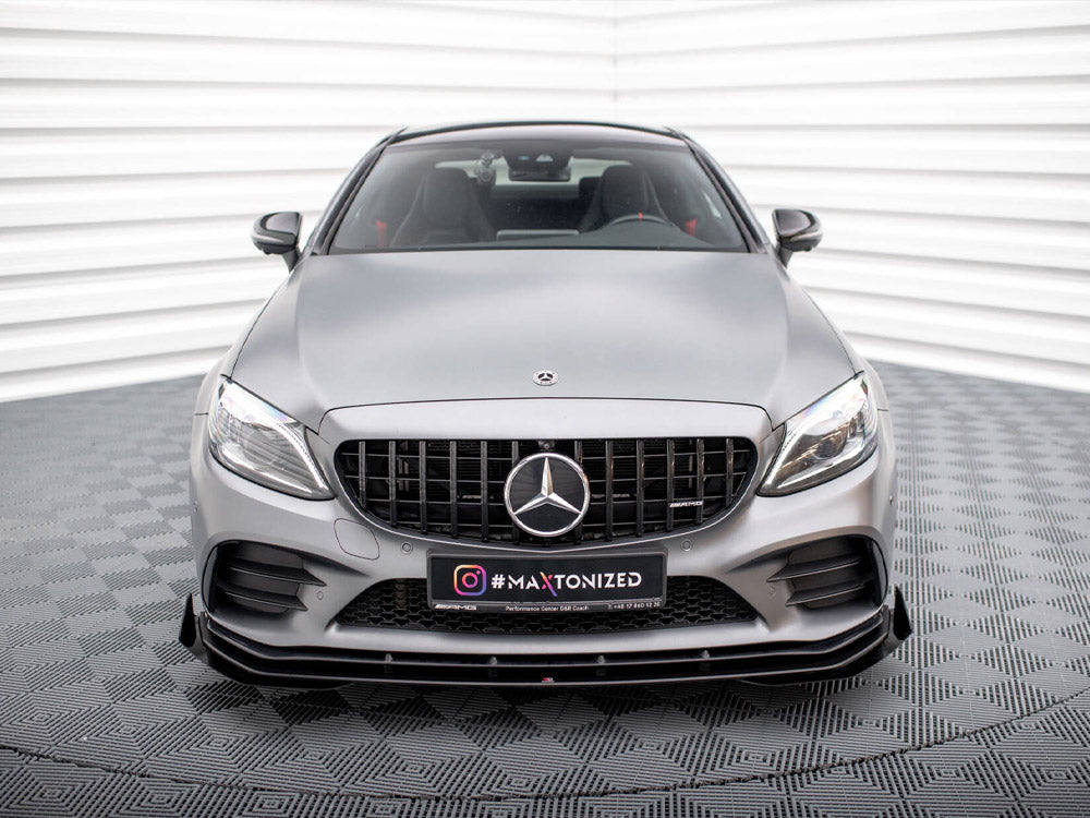 Street PRO Front Splitter + Flaps compatible with Mercedes-AMG C43 Coupe / Cabrio C205 Facelift / A205 Facelift