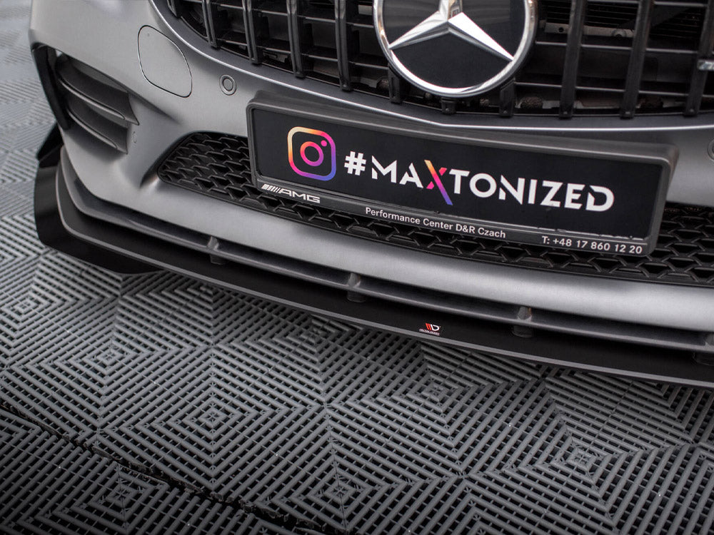 Street PRO Front Splitter + Flaps compatible with Mercedes-AMG C43 Coupe / Cabrio C205 Facelift / A205 Facelift