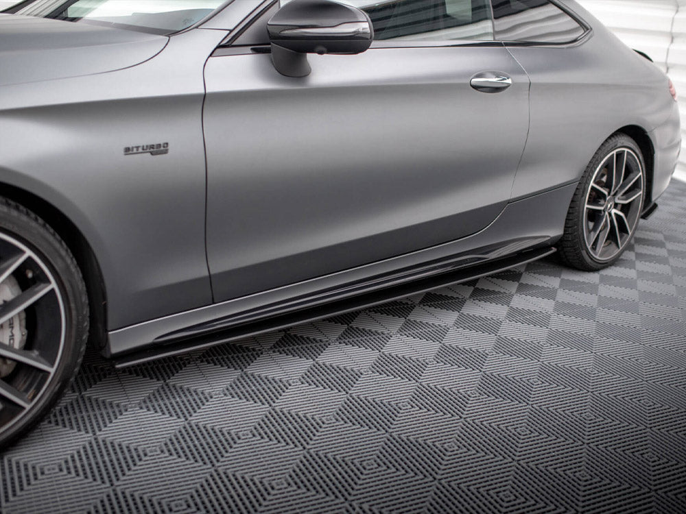 Street PRO Side Skirt Diffusers compatible with Mercedes-AMG C43 Coupe / Cabrio C205 Facelift / A205 Facelift