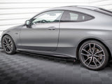 Street PRO Side Skirt Diffusers + Flaps compatible with Mercedes-AMG C43 Coupe / Cabrio C205 Facelift / A205 Facelift