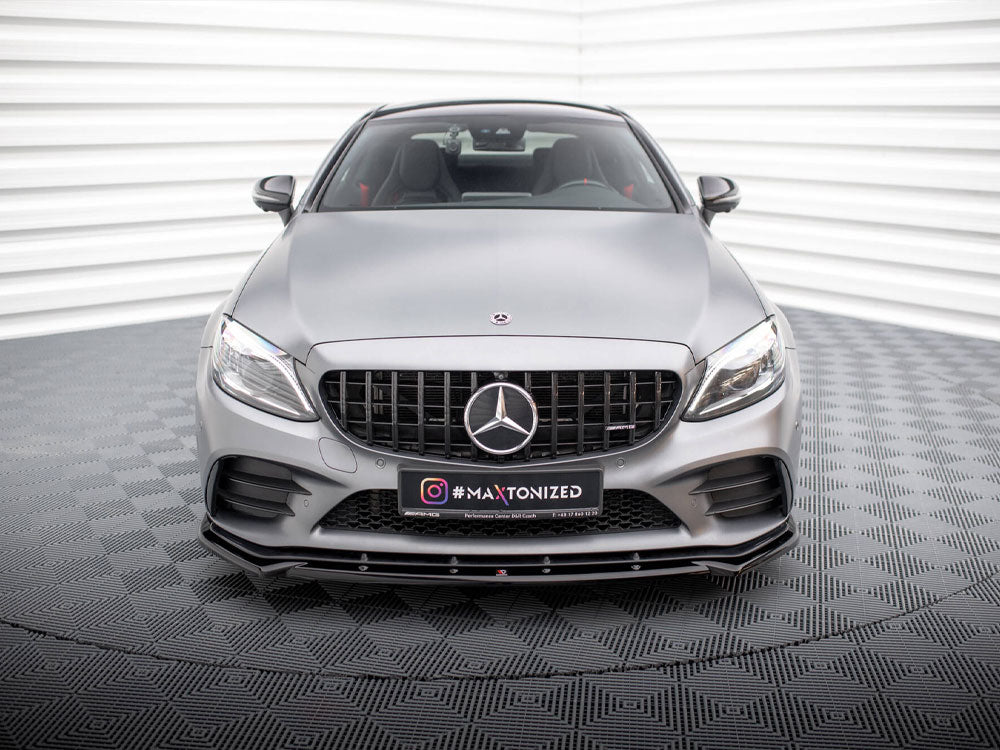 Front Splitter V.2 compatible with Mercedes-AMG C43 Coupe / Sedan / Estate C205 / W205 / S205 Facelift
