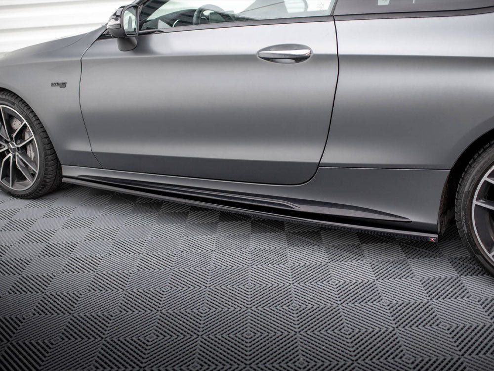 Side Skirt Diffusers compatible with Mercedes-AMG C43 Coupe / Cabrio C205 Facelift / A205 Facelift