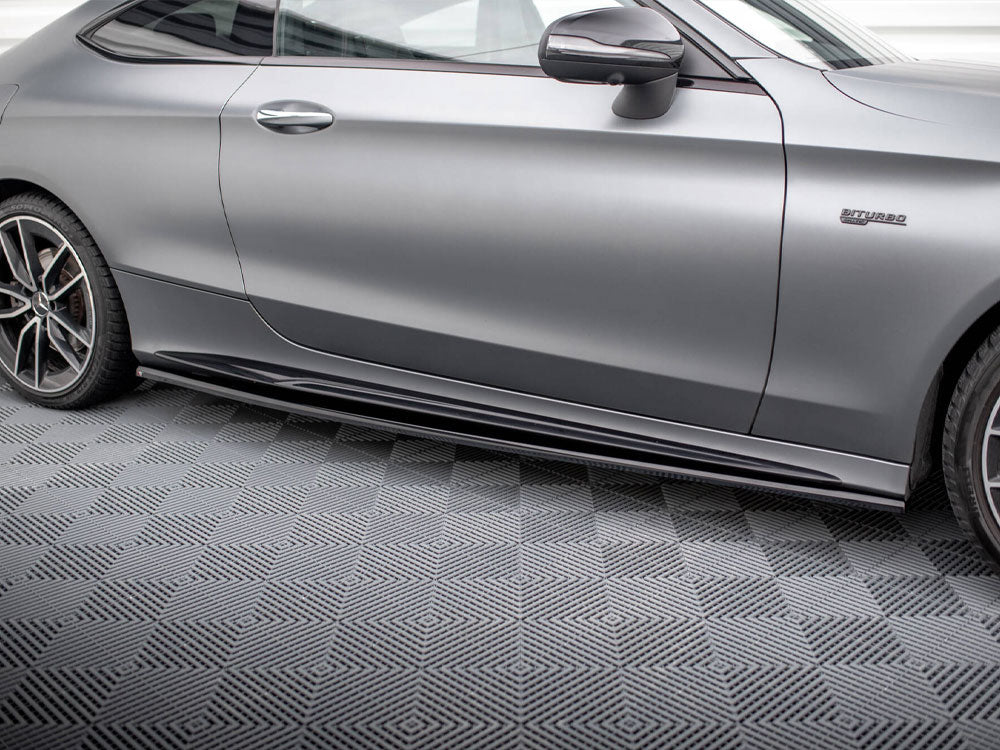 Side Skirt Diffusers compatible with Mercedes-AMG C43 Coupe / Cabrio C205 Facelift / A205 Facelift