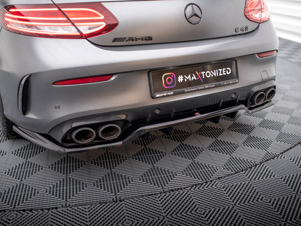 Rear Splitter (Vertical Bars) compatible with Mercedes-AMG C43 Coupe / Cabrio C205 Facelift / A205 Facelift