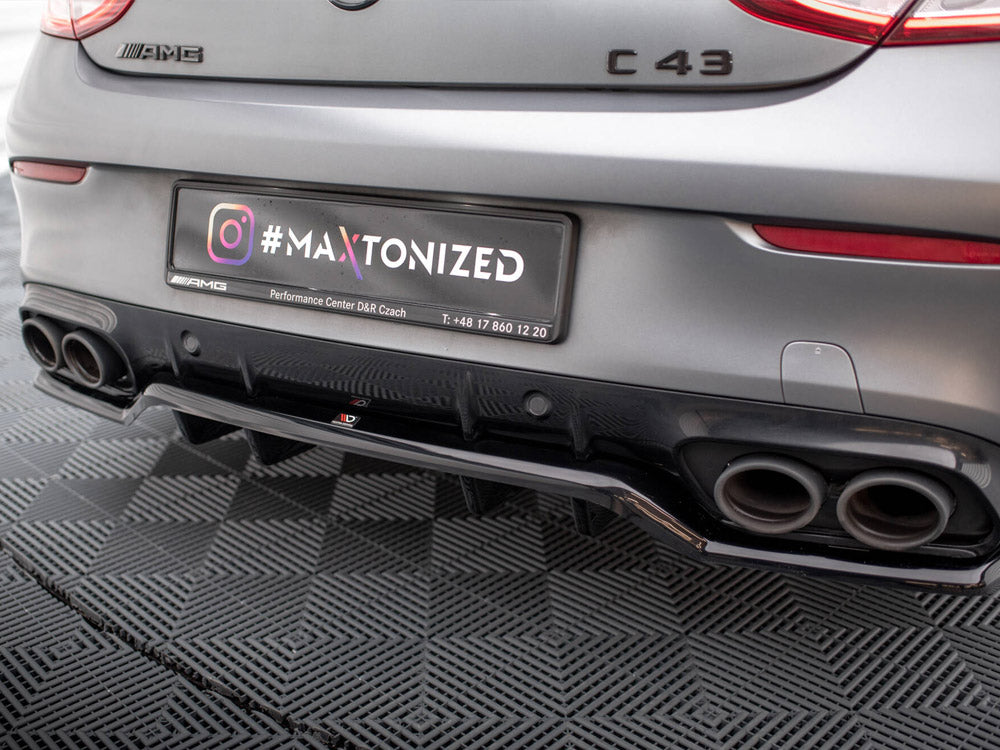 Rear Splitter (Vertical Bars) compatible with Mercedes-AMG C43 Coupe / Cabrio C205 Facelift / A205 Facelift