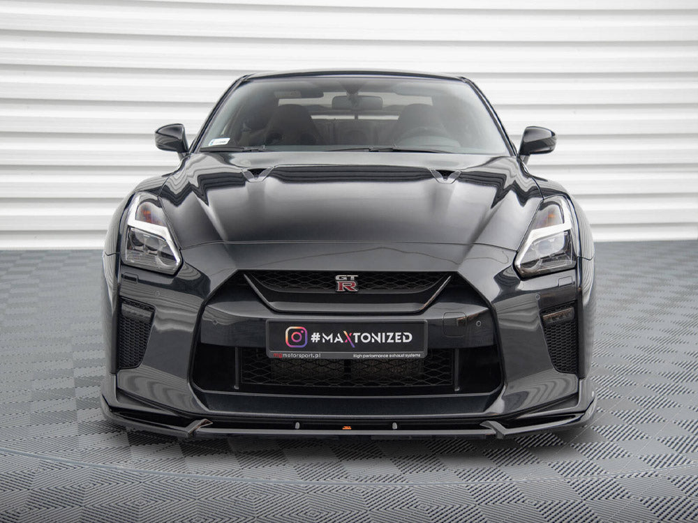 Front Splitter V.2 compatible with Nissan GT-R R35 2nd Facelift