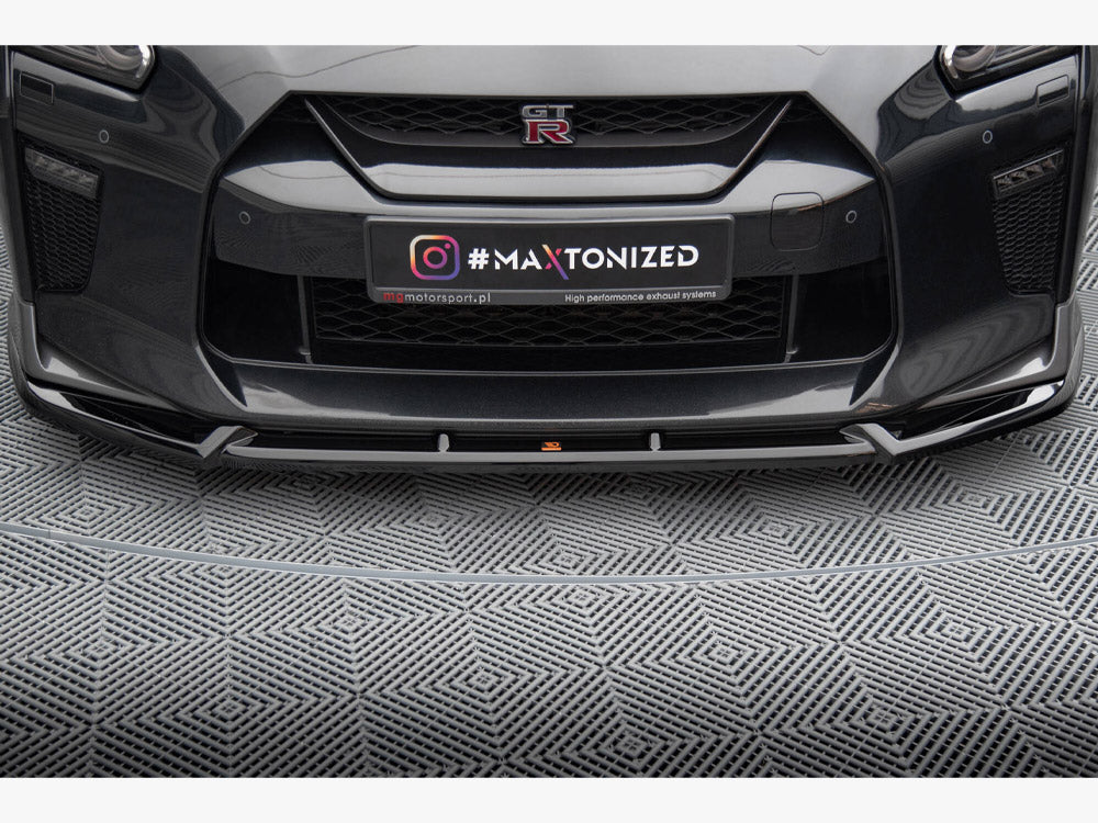 Front Splitter V.2 compatible with Nissan GT-R R35 2nd Facelift