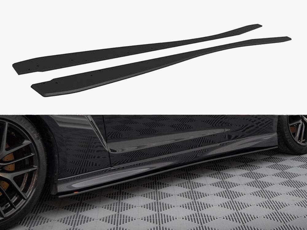 Street PRO Side Skirts Diffusers compatible with Nissan GT-R R35 2nd Facelift