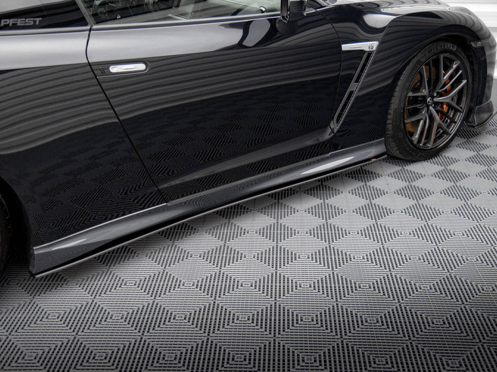 Street PRO Side Skirts Diffusers compatible with Nissan GT-R R35 2nd Facelift