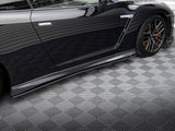 Street PRO Side Skirts Diffusers compatible with Nissan GT-R R35 2nd Facelift