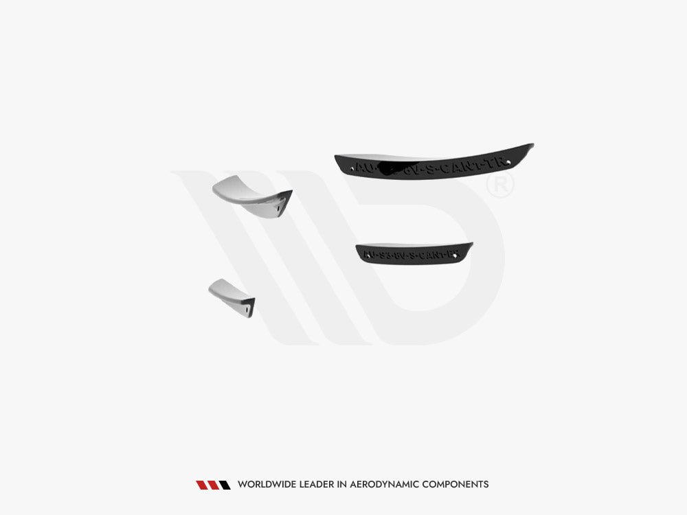Front Bumper Wings (Canards) compatible with Audi S3 / A3 S Line 8V Sedan / Cabrio