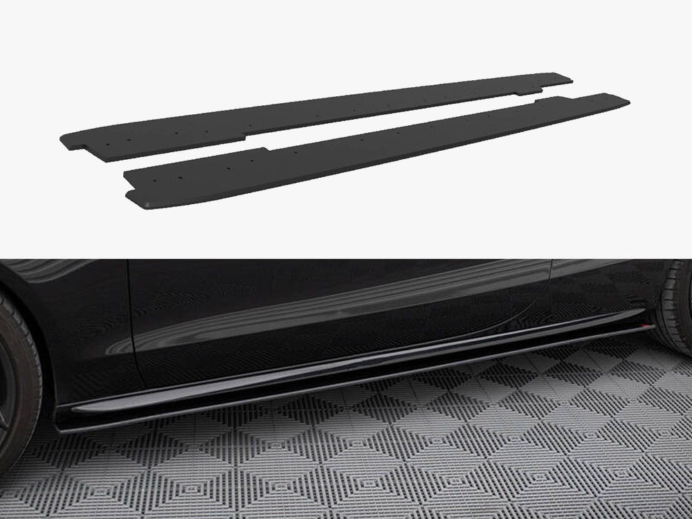 Street PRO Side Skirts Diffusers compatible with Audi A5 / A5 S Line / S5 Coupe / Cabrio 8T / 8T Facelift