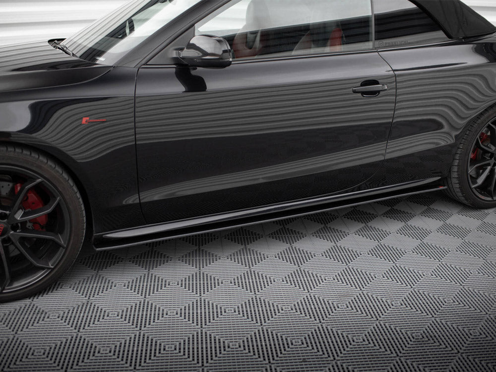 Street PRO Side Skirts Diffusers compatible with Audi A5 / A5 S Line / S5 Coupe / Cabrio 8T / 8T Facelift