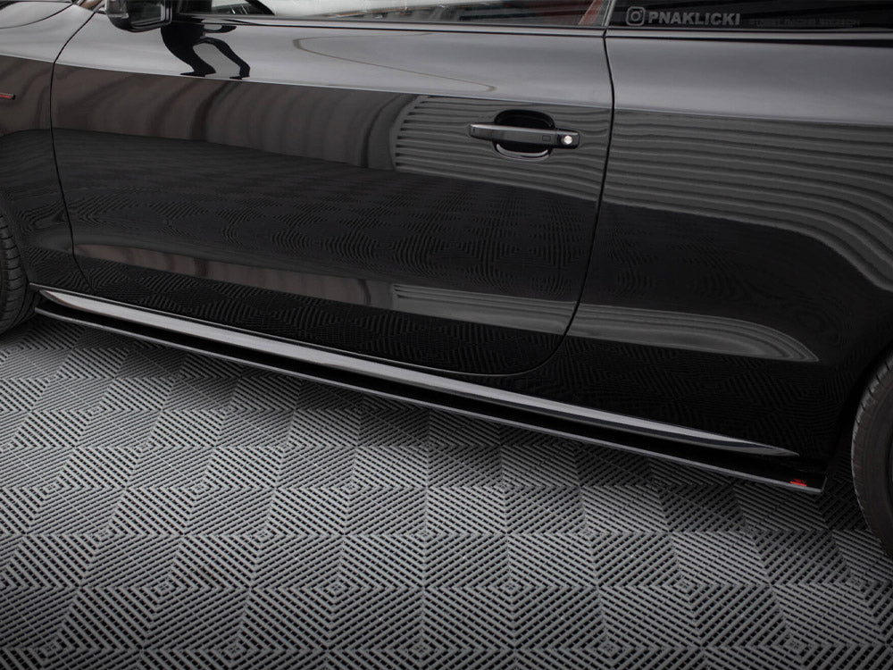 Street PRO Side Skirts Diffusers compatible with Audi A5 / A5 S Line / S5 Coupe / Cabrio 8T / 8T Facelift