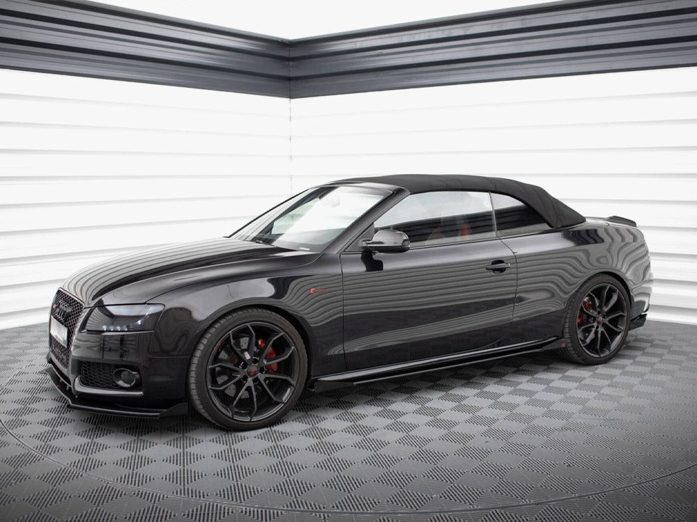 Street PRO Side Skirts Diffusers + Flaps compatible with Audi A5 / A5 S Line / S5 Coupe / Cabrio 8T / 8T Facelift