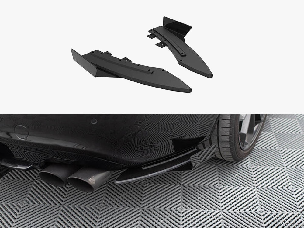 Street Pro Rear Side Splitters + Flaps compatible with Audi S5 / A5 S Line Coupe / Cabrio 8T