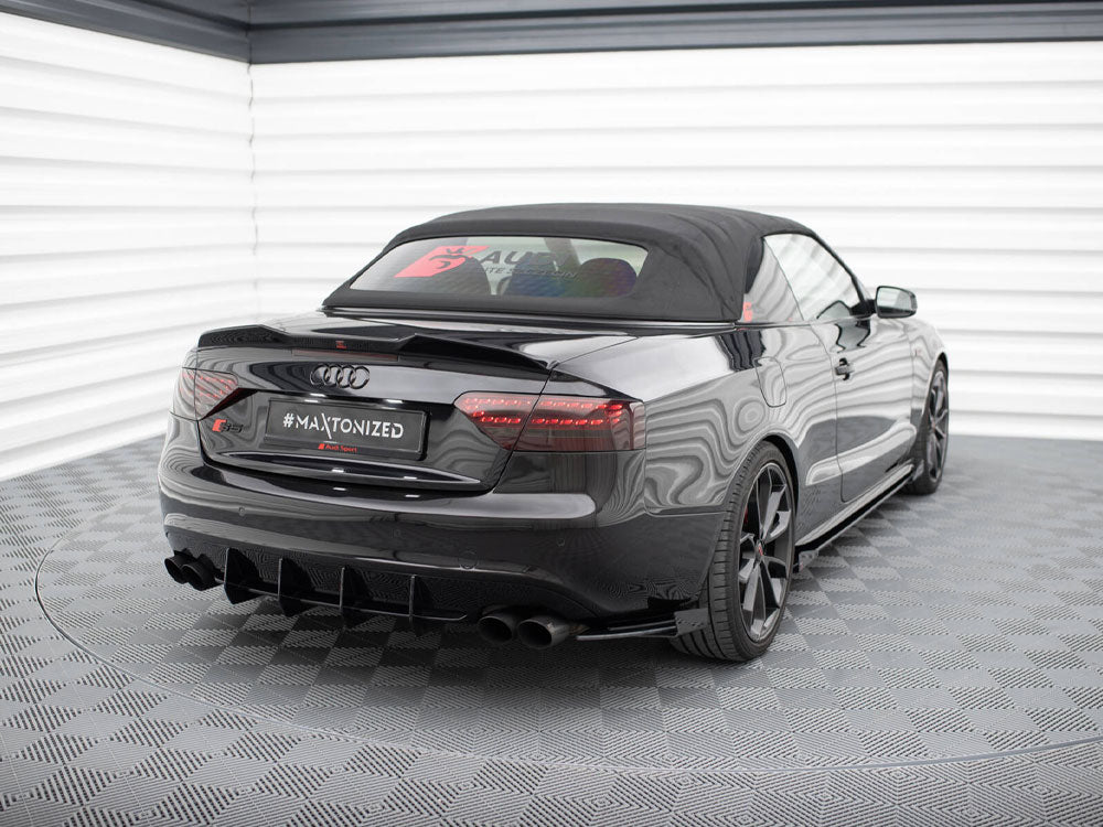 Street Pro Rear Side Splitters + Flaps compatible with Audi S5 / A5 S Line Coupe / Cabrio 8T