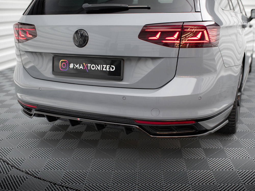 Rear Splitter (Vertical Bars) compatible with Volkswagen Passat R-Line B8 Facelift