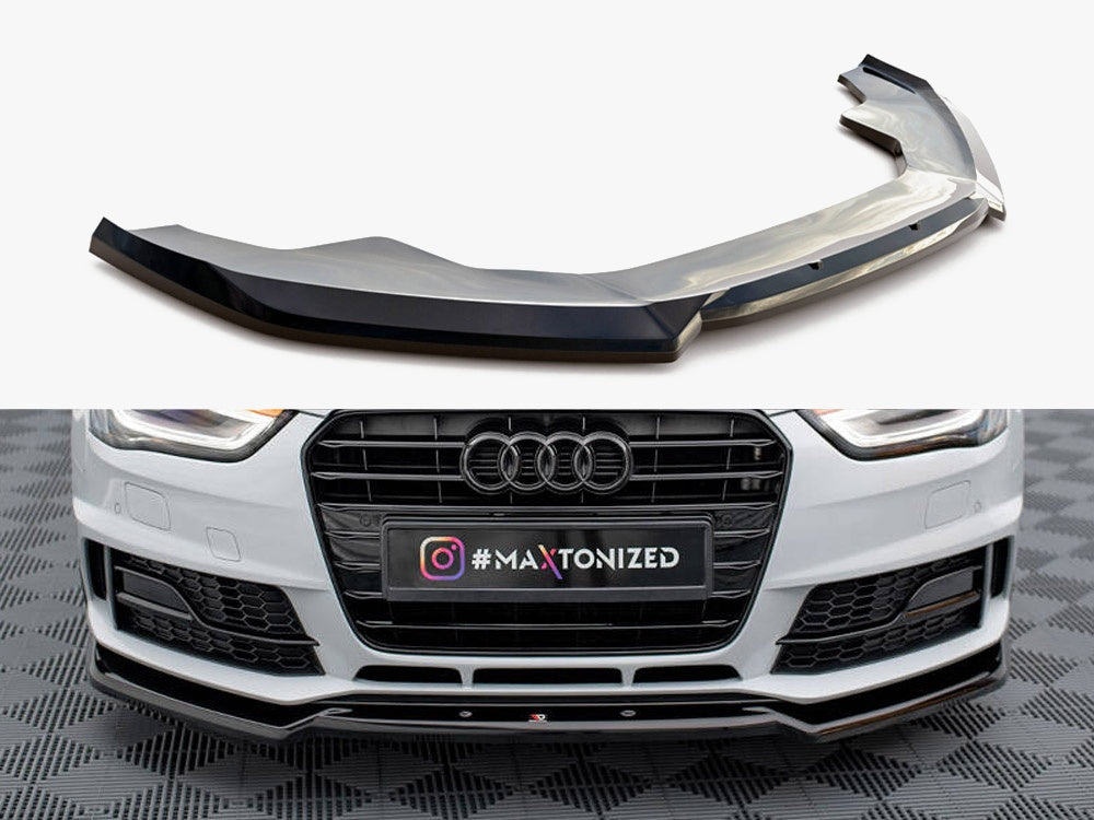 Front Splitter V.2 compatible with Audi A4 Competition B8 Facelift
