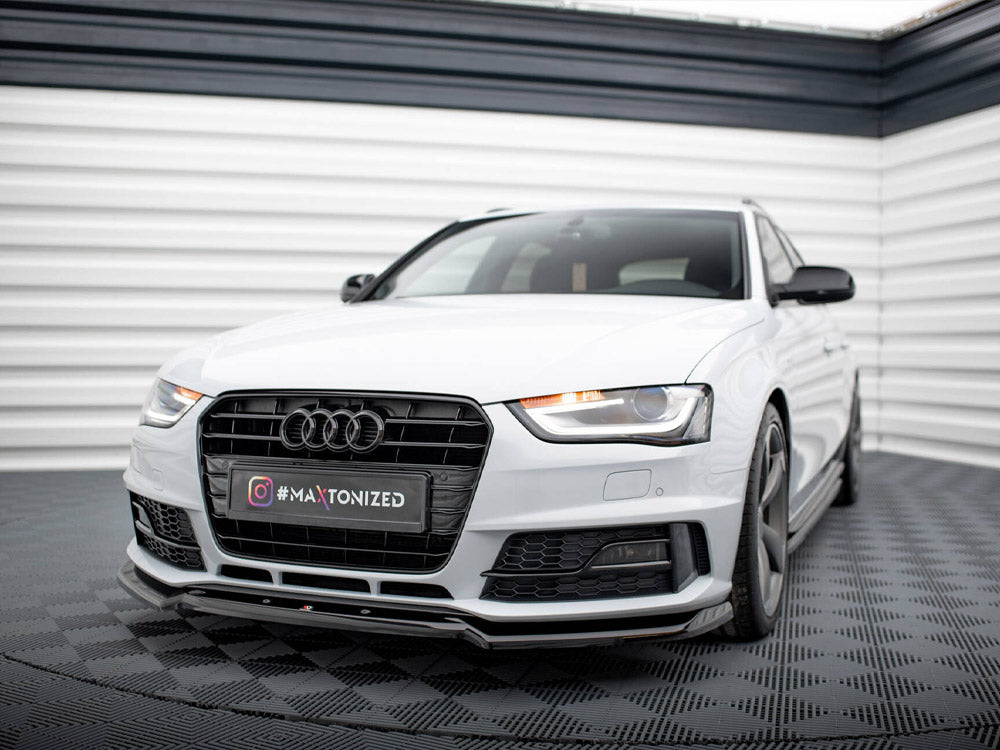 Front Splitter V.2 compatible with Audi A4 Competition B8 Facelift