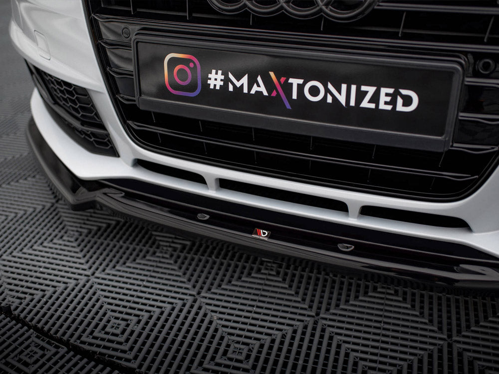 Front Splitter V.2 compatible with Audi A4 Competition B8 Facelift