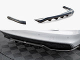 Central Rear Splitter (Vertical Bars) compatible with Audi A4 Competition B8 Facelift