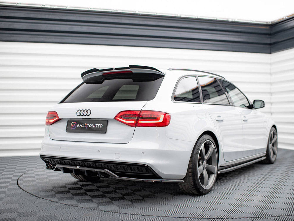 Central Rear Splitter (Vertical Bars) compatible with Audi A4 Competition B8 Facelift