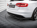 Central Rear Splitter (Vertical Bars) compatible with Audi A4 Competition B8 Facelift