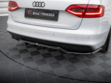 Central Rear Splitter (Vertical Bars) compatible with Audi A4 Competition B8 Facelift