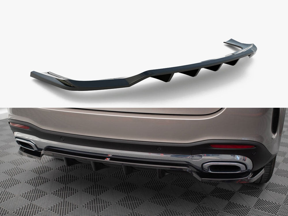 Rear Splitter (Vertical Bars) compatible with Mercedes-Benz GLE SUV AMG Line W167 / W167 Facelift