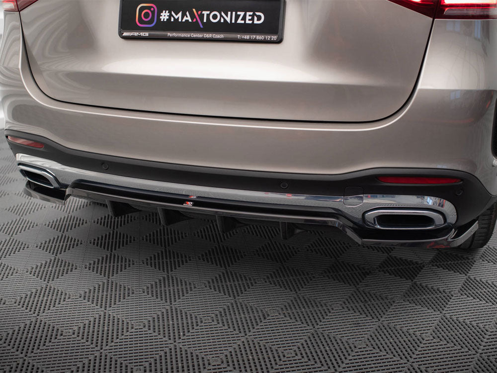 Rear Splitter (Vertical Bars) compatible with Mercedes-Benz GLE SUV AMG Line W167 / W167 Facelift