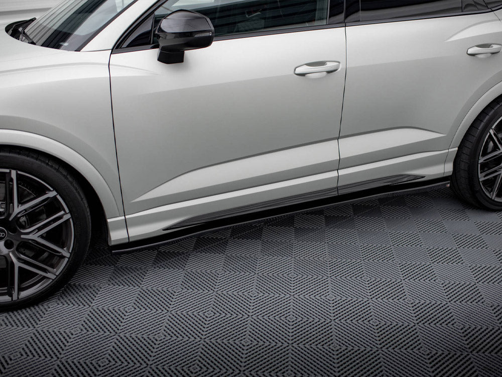 Side Skirts Diffusers V.2 compatible with Audi Q3 S Line / RS Q3 Sportback / SUV F3
