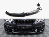 Front Splitter V.5 compatible with BMW 4 Coupe / Gran Coupe / Cabrio M-Pack F32 / F36 / F33