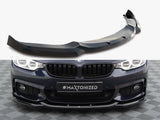 Front Splitter V.6 compatible with BMW 4 Coupe / Gran Coupe / Cabrio M-Pack F32 / F36 / F33