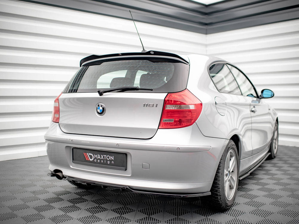 Central Rear Splitter (Vertical Bars) compatible with BMW 1 E81 Facelift