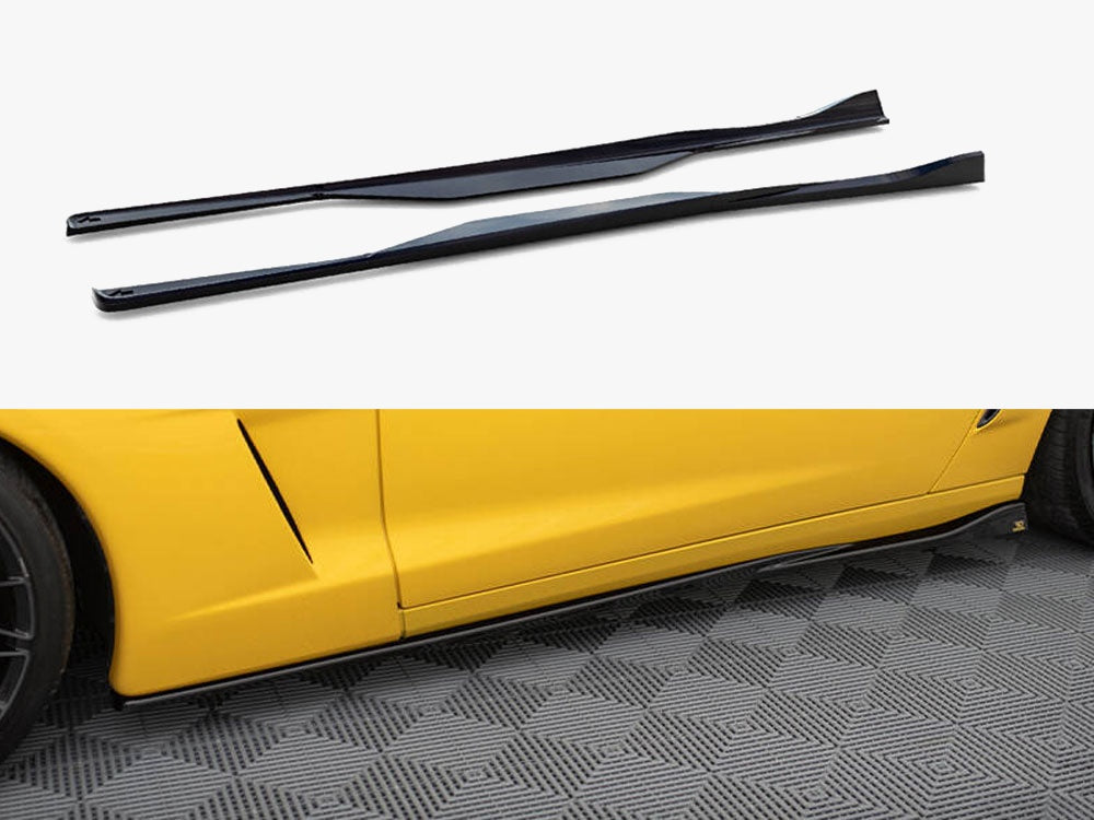 Side Skirts Diffusers compatible with Chevrolet Corvette C6