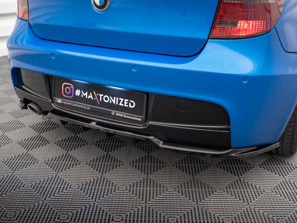 Central Rear Splitter (Vertical Bars) compatible with BMW 1 M-Pack E87 Facelift
