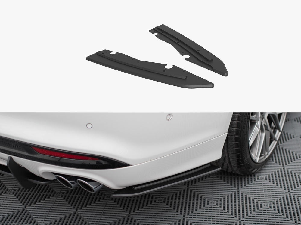 Street Pro Rear Side Splitters compatible with Ford Mondeo Sport Mk5 Facelift / Fusion Sport Mk2 Facelift