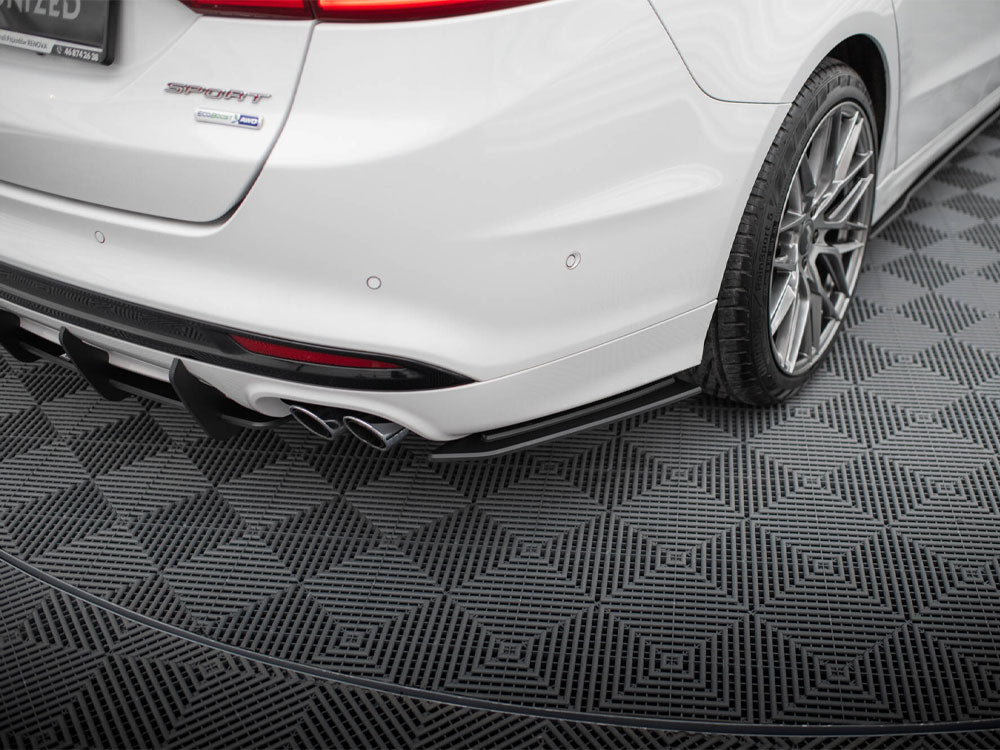 Street Pro Rear Side Splitters compatible with Ford Mondeo Sport Mk5 Facelift / Fusion Sport Mk2 Facelift