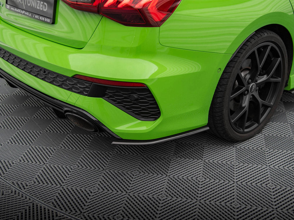 Carbon Fiber Rear Side Splitters compatible with Audi RS 3 Sedan 8Y