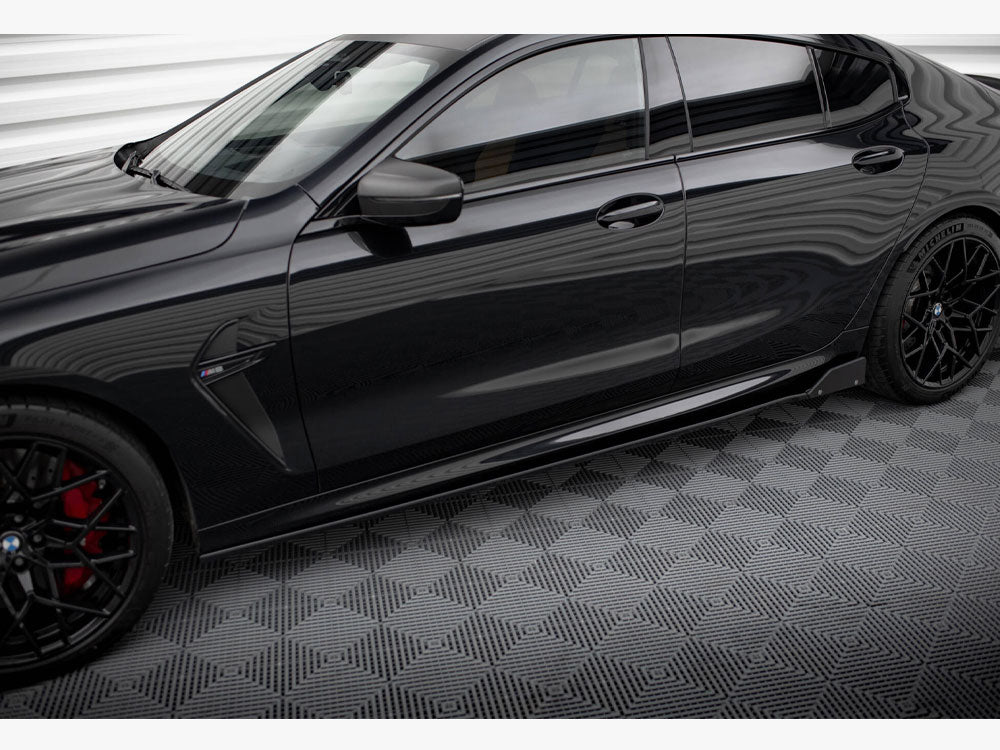 Side Skirts Diffusers V.1 + Flaps compatible with BMW M8 Gran Coupe F93 / 8 Gran Coupe M-Pack G16