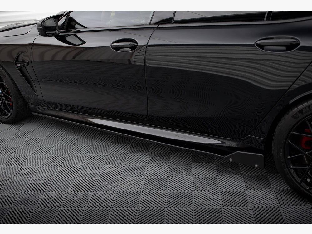 Side Skirts Diffusers V.1 + Flaps compatible with BMW M8 Gran Coupe F93 / 8 Gran Coupe M-Pack G16
