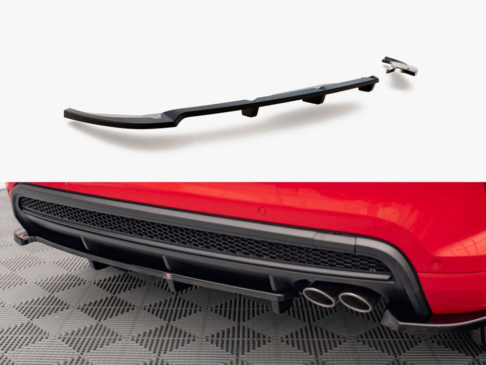 Central Rear Splitter (Vertical Bars) compatible with Fiat 500X Sport Mk1 Facelift
