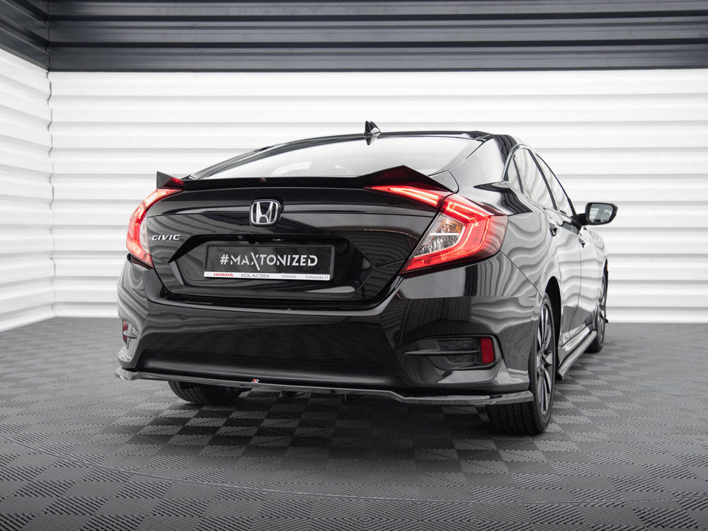 Central Rear Splitter (Vertical Bars) compatible with Honda Civic Mk10