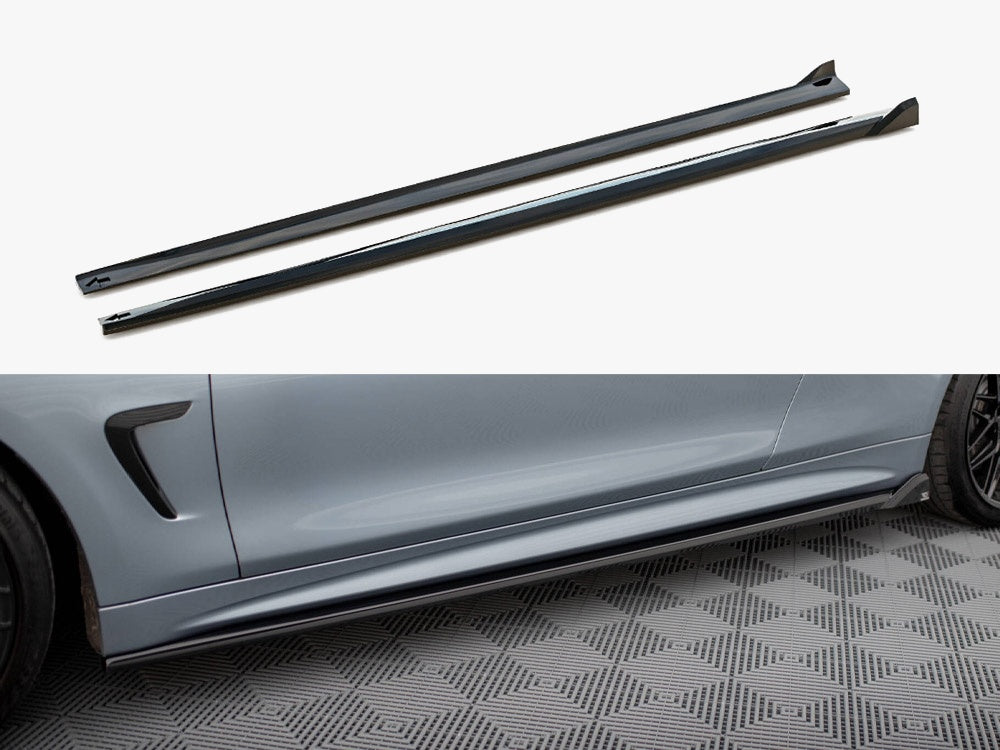 Side Skirts Diffusers V.2 compatible with BMW 4 Coupe / Gran Coupe / Cabrio M-Pack F32 / F36 / F33