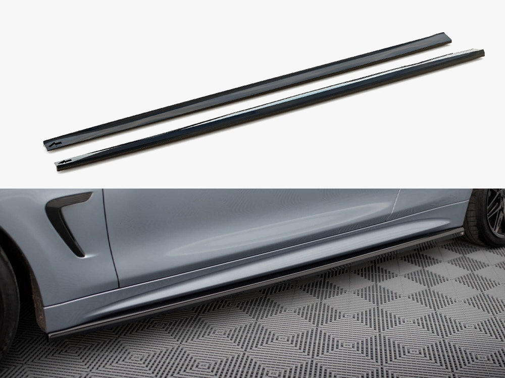 Side Skirts Diffusers V.3 compatible with BMW 4 Coupe / Gran Coupe / Cabrio M Sport F32 / F36 / F33